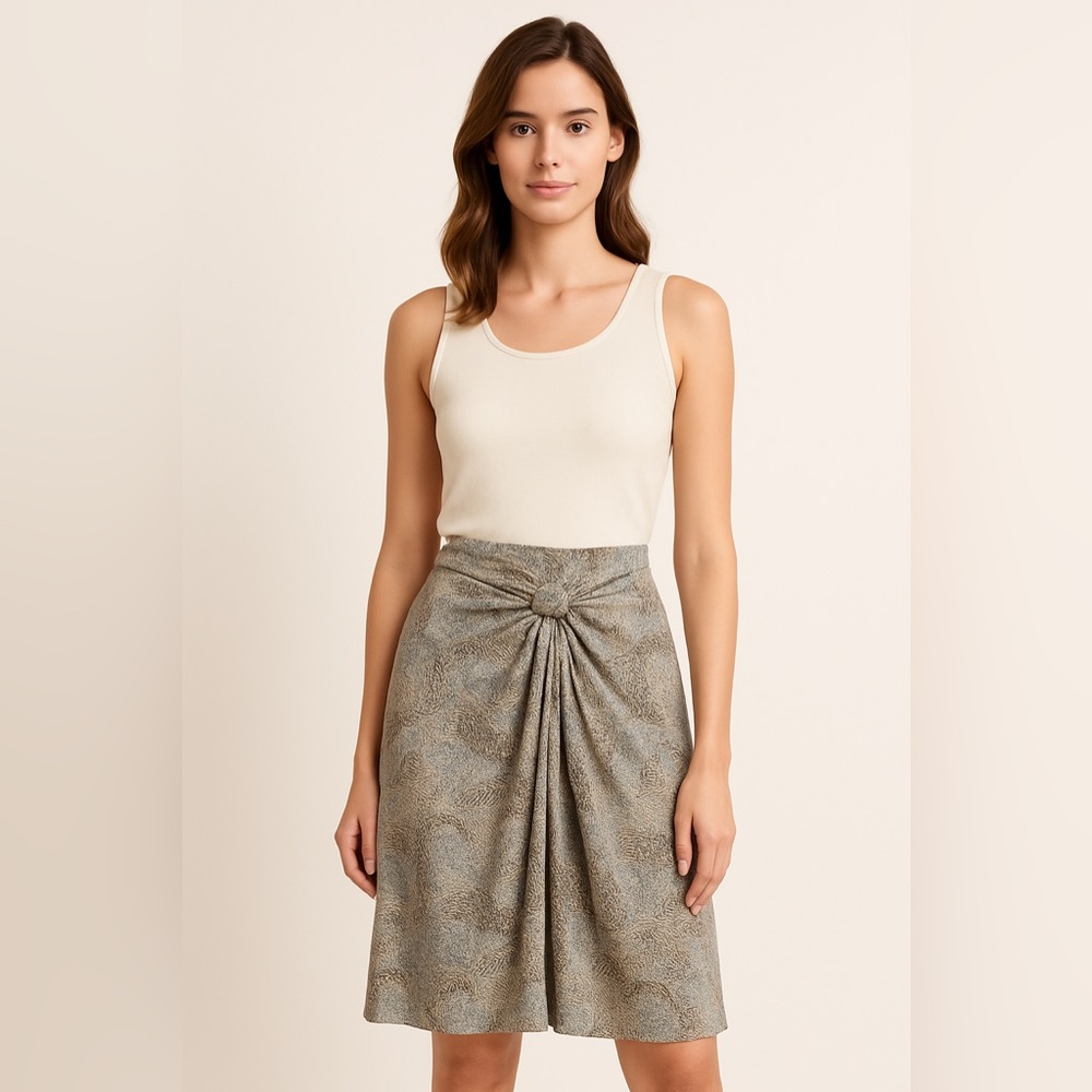 Brett Harrison Silk Abstract A-Line Mini Skirt Size 8 Vintage